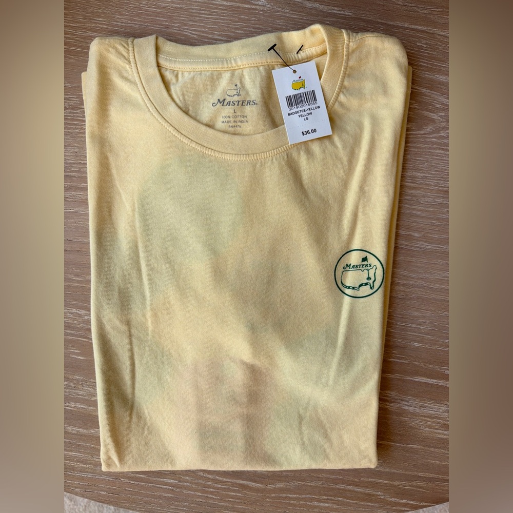 Masters Pale Yellow Short-Sleeve Logo Tee
